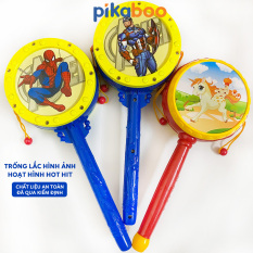 Đồ chơi trống lắc cao cấp Pikaboo cho bé vui chơi trung thu tiếng trống giòn giã vui tai chất liệu nhựa ABS an toàn