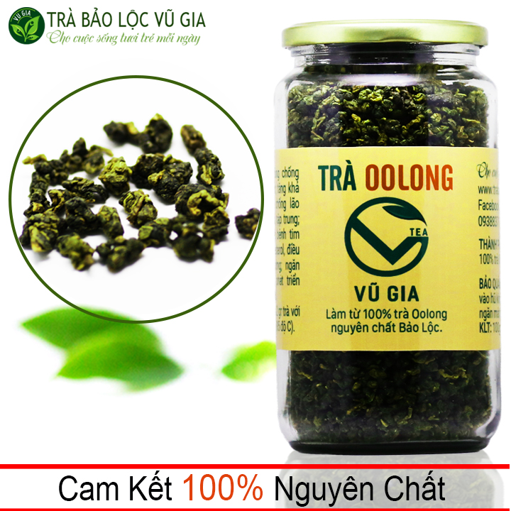 Trà Olong ( Trà Oolong/ Trà Ô long) Nguyên Chất Vũ Gia (400g/hũ) - Nguyên liệu nấu trà sữa, trà...
