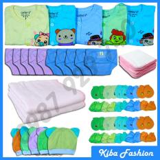 Combo 52 Món Đồ Dùng Cho Bé Sơ Sinh từ 2- 8kg ( áo màu cộc tay nút giữa) 52ACMKF – KIBA Fashion