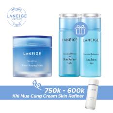 Mặt nạ ngủ dưỡng ẩm Laneige Water Sleeping Mask 70ml + Tặng 1 Nước hoa hồng Laneige 50ml + 1 Sữa dưỡng cân bằng Laneige 50ml