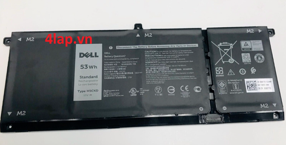 Thay Pin laptop Dell Latitude 3410 3510 Inspiron 5300 5401 5505 5409 5501 5502 5509 53Wh H5CKD Original