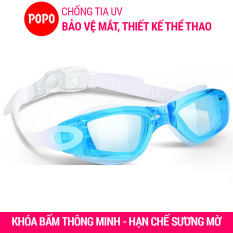 Kính bơi người lớn cho nam, nữ POPO 2360TR mắt kiếng trong cản tia UV hạn chế sương mờ, dùng được cho bé, cho trẻ em trên 8 tuổi, dùng khi tập bơi, thi đấu bơi lội chuyên nghiệp