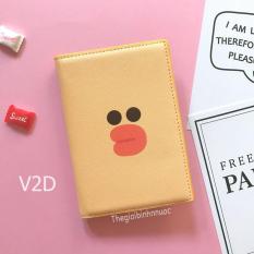 Ví đựng Hộ Chiếu Passport Cover Kakao Friend Gấu Thỏ Vịt Line V2