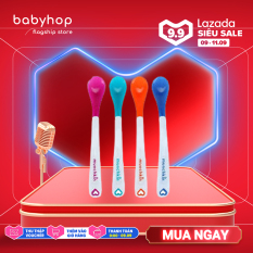 Thìa mềm báo nóng cho bé tập ăn dặm Munchkin kiểm tra độ nóng của đồ ăn – giá bán 1 chiếc phân phối chính hãng Babyhop
