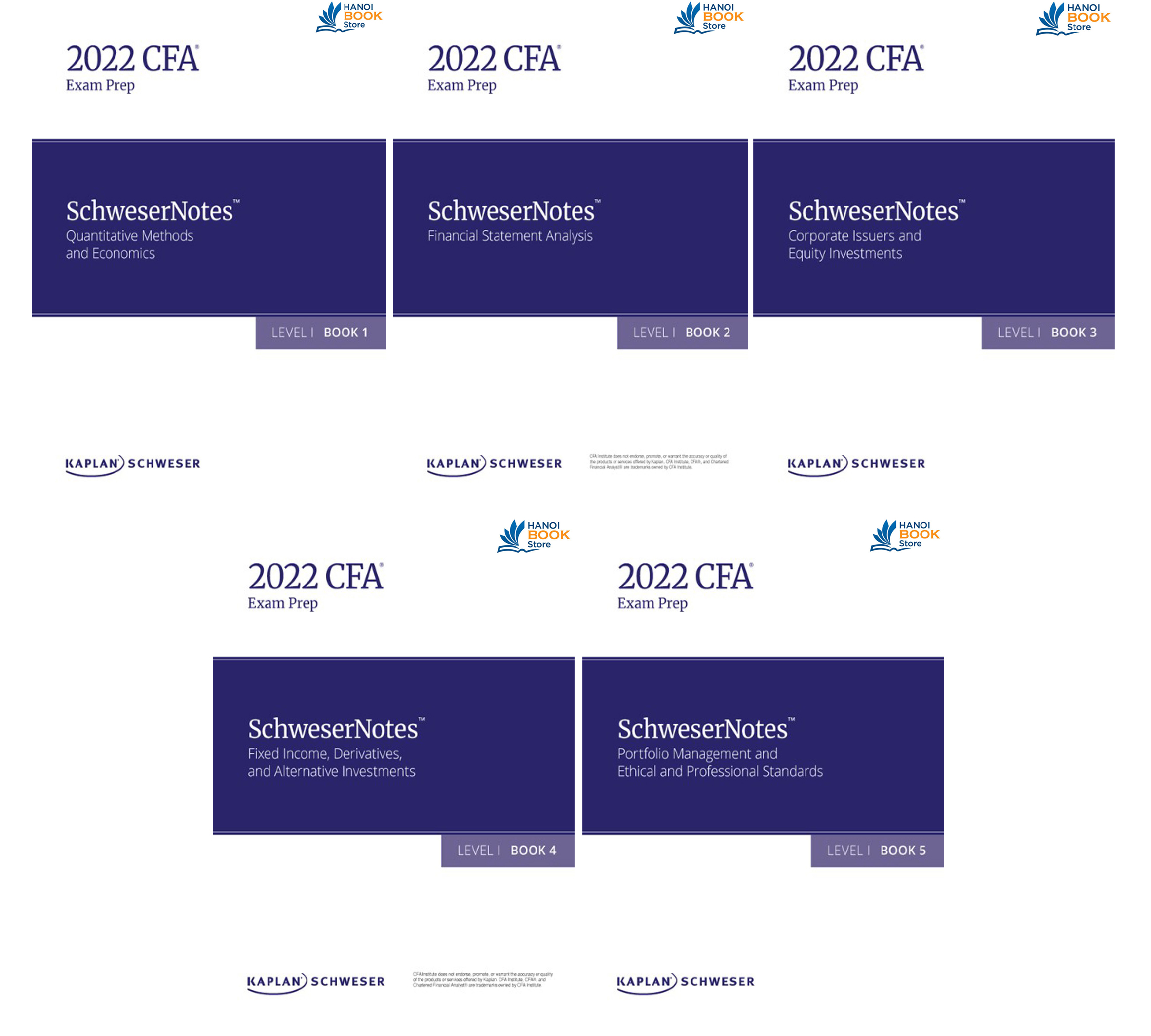 2022 CFA© Level I SchweserNotes Book 1,2,3,4,5