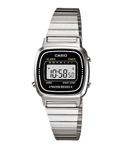 Đồng hồ Casio NữLA670WA-1 bảo hành chính hãng 1 năm – Pin trọn đời