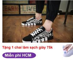 Sunzin.HCM Free từ 99k- Giày sneaker nam thời trang có in họa tiết SZ185HT Tặng chai làm sạch giày 75k (giay nam / giay sinh vien / giày nam giá rẻ / giày thể thao )