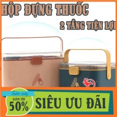 Hộp đựng thuốc y tế cho cá nhân gia đình có khay uống thuốc tây tiện lợi bằng nhựa cỡ lớn KÍCH THƯỚC : 21x14x15 cm