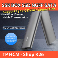 SSK Box SSD M2 NGFF SATA3.0 – 2242 2260 2280 Chuẩn USB 3.1 Type C Vỏ Nhôm Hỗ Trợ Đến 5Gbps