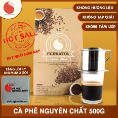 Cà phê bột nguyên chất , loại Robusta Đặc biệt , vị đậm , đắng , mạnh , không tẩm ướp hương liệu , Light Coffee , 500g