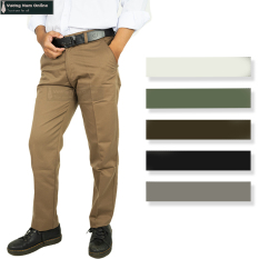 Quần Kaki Nam Ống Rộng Trung Niên, Vải Khakis Loại Dày, Phom Chuẩn, Không Lo Ra Màu