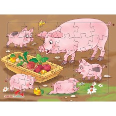 Bộ 4 tấm tranh xếp hình cho bé 30 mảnh ghép, jigsaw puzzle. Đồ chơi cho bé. Đồ chơi xếp hình bằng giấy