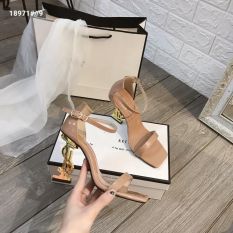 Sandal cao gót mẫu mới siêu xinh cao 9cm CAFE – c70
