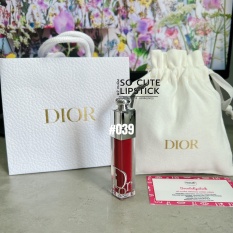 Set túi rút và son dưỡng Dior maxi phiên bản 2022 tặng kèm giấy trắng hãng