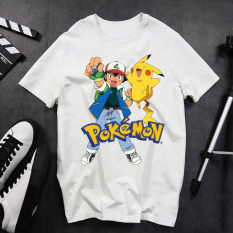 Áo thun nam nữ in hình POKEMON Pikachu dễ thương, Áo thun unisex in hình Satoshi pikapika vải mềm mịn mát
