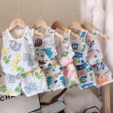 combo 5 bộ ba lỗ vải cotton thông hơi cho bé 4-14kg