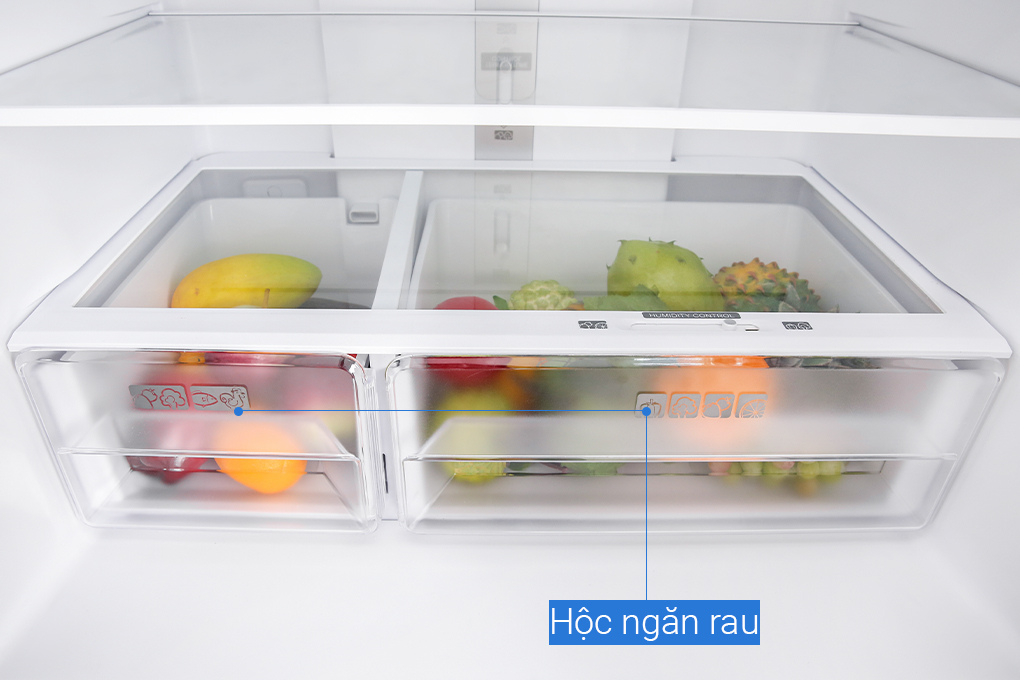 Tủ lạnh Sharp Inverter 401 lít SJ-FXP480VG-BK - Làm lạnh đa chiều - Ngăn rau củ giữ ẩm Humidity Control...