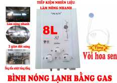 Tặng vòi hoa sen – 8 Lít – Bình nóng lạnh chạy bằng gas
