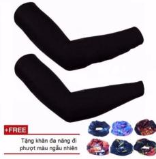 Găng Tay Chống Nắng (Đen) + Tặng Khăn Đa Năng Đi Phượt