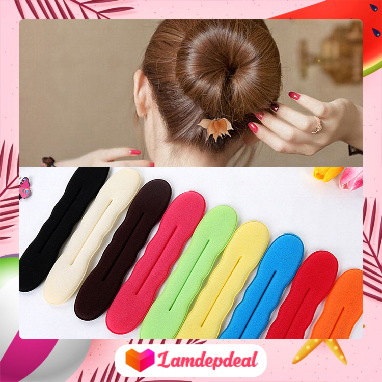 ❤️ Lamdepdeal - Dụng cụ búi tóc tròn tạo kiểu tóc củ tỏi nữ tính duyên dáng - phụ kiện...