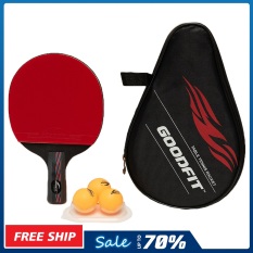 Top Hot Mẫu Vợt Bóng Bàn Được Ưa Chuộng 2022 – Bộ Vợt Bóng Bàn Chuyên Nghiệp Goodfit GF002TR Tặng Kèm 3 Bóng – Mặt Cao Su Đàn Hồi Tốt Tăng Lực Tác Động Lên Bóng.Cốt Vợt 9 Lớp Đạt Chuẩn Chất Lượng.