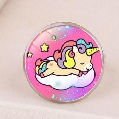 Nhẫn Unicorn mặt tròn lung linh đủ họa tiết cho bé yêu BBShine – J031