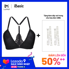 Áo lót ren không gọng mút mỏng dây lưng ren họa tiết iBasic BRAY042