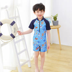Đồ bơi bé gái đồ bơi bé trai liền thân ngắn tay size từ 15kg đến 33kg