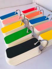 Combo 500 thẻ flashcard trắng khổ 3×8 kèm khoen bìa cao cấp siêu đẹp