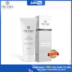 Sữa rửa mặt than hoạt tính Truesky dạng tạo bọt giúp làm sạch da và ngừa mụn chính hãng 60ml – Ance Cleanser