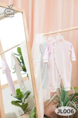 JL006 Body kẻ cúc lệch La Pomme
