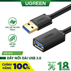 Dây nối dài USB 3.0 dài 0.5M UGREEN US129 30125 – Hàng phân phối chính hãng – Bảo hành 18 tháng