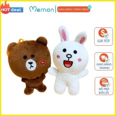 Móc Khóa Gấu Bông Brown và Thỏ Cony 10cm Cao Cấp Memon