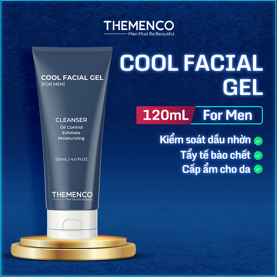Sữa Rửa Mặt Kiềm Dầu, Ngăn Ngừa Mụn, cấp ẩm Dành Cho Nam Giới The Menco Cool Facial Gel 60ml