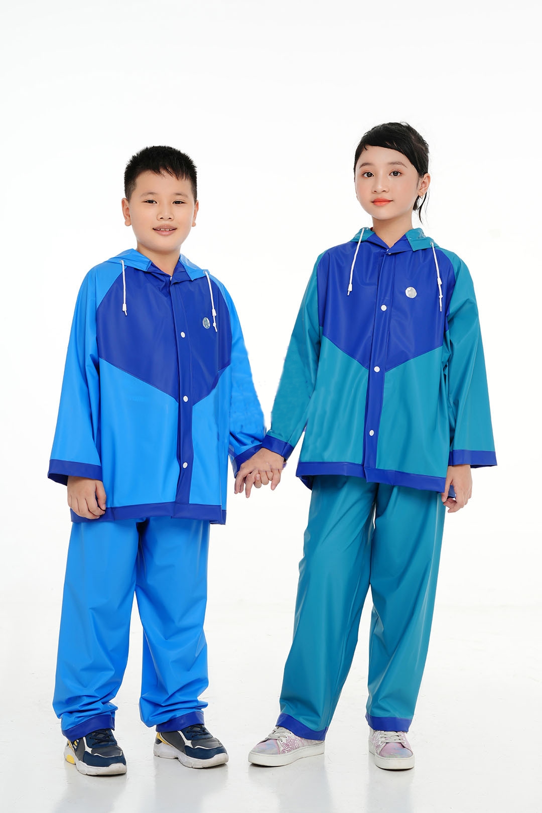 🌷[ Tặng bình đựng nước] Áo mưa trẻ em 12 tuổi, bộ áo mưa cho bé bằng nhựa PVC siêu...