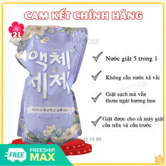 Nước Giặt Blue Hàn Quốc Túi 2kg Hương Thảo Mộc- Nước giặt xả blue; Nước giặt quần áo an toàn cho da