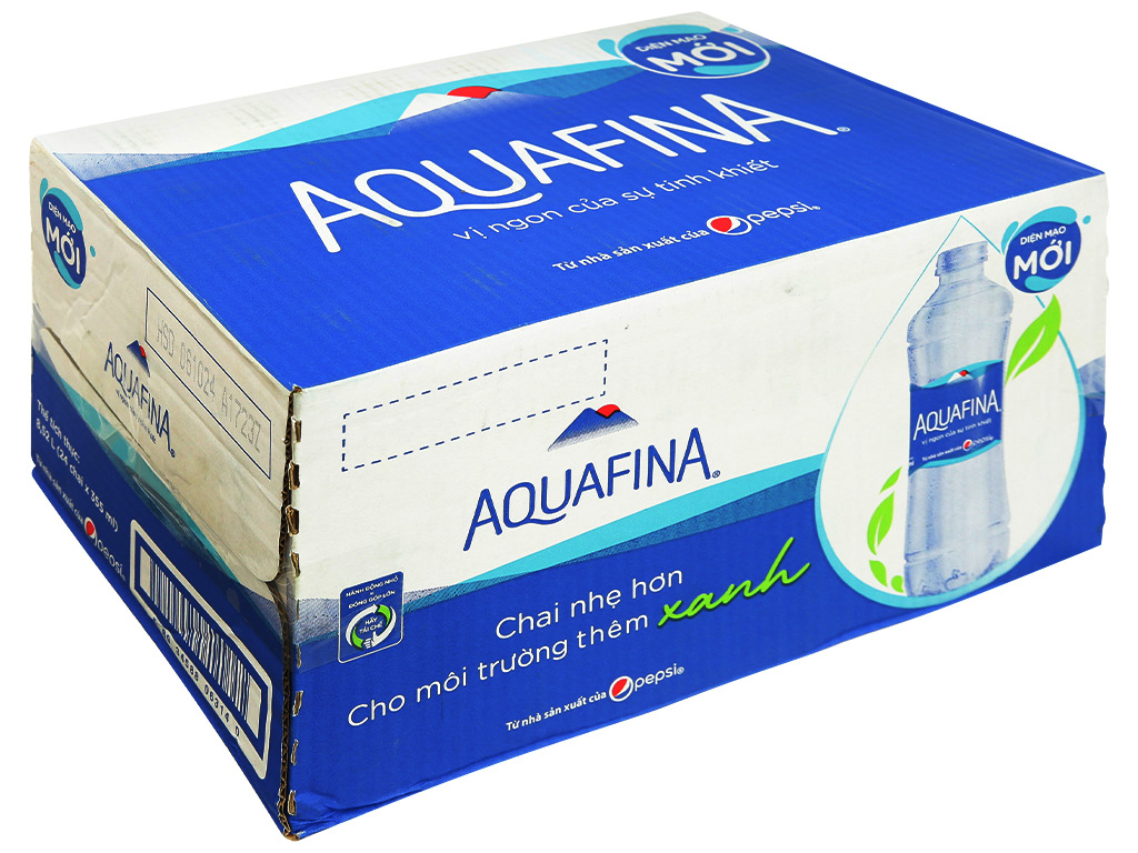 Thùng 24 chai nước tinh khiết Aquafina 355ml