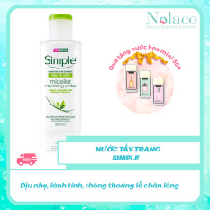 Nước tẩy trang Simple + Tặng kèm nước hoa khô mini 30k + Dịu nhẹ, lành tính, thông thoáng lỗ chân lông + NOLACO
