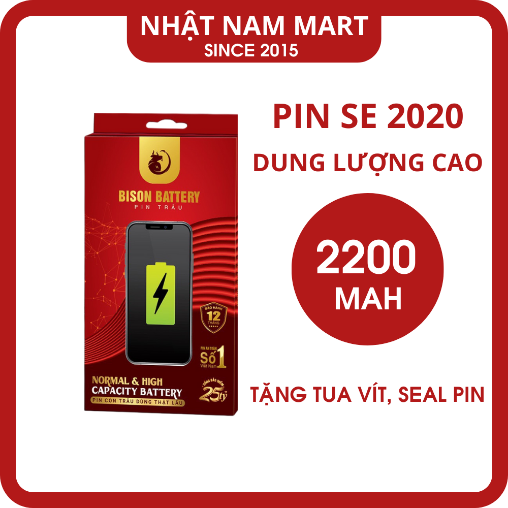 Pin Bison SE2020 Dung Lượng Cao 2200mah - Tặng kèm keo và dụng cụ thay pin- Bh 12 tháng