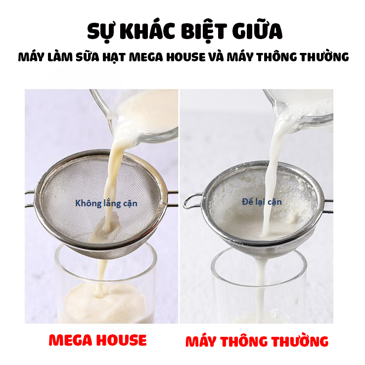 [TẶNG BÌNH THỦY TINH]- Máy xay sinh tố xay nấu làm sữa hạt đa năng Mega House - Cảm ứng...