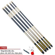 Cần câu tay SHIMANO 5H cacbon cao cấp ( tặng phụ kiện ) – Cỡ: 3m6 – 4m5 – 5m4 – 6m3