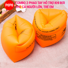 Phao đeo tay tập bơi cho người lớn, trẻ em (02 phao cho 2 tay) POPO LIFE2 phao bơi an toàn với 2 ngăn khí riêng biệt chất lượng chuẩn EU