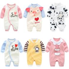 Bodysuit Body dài tay Cotton cho bé trai bé gái 0-13 tháng tuổi Hàng Quảng châu xuất Nhật SL01 (Áo liền quần, sleepsuit cho bé)