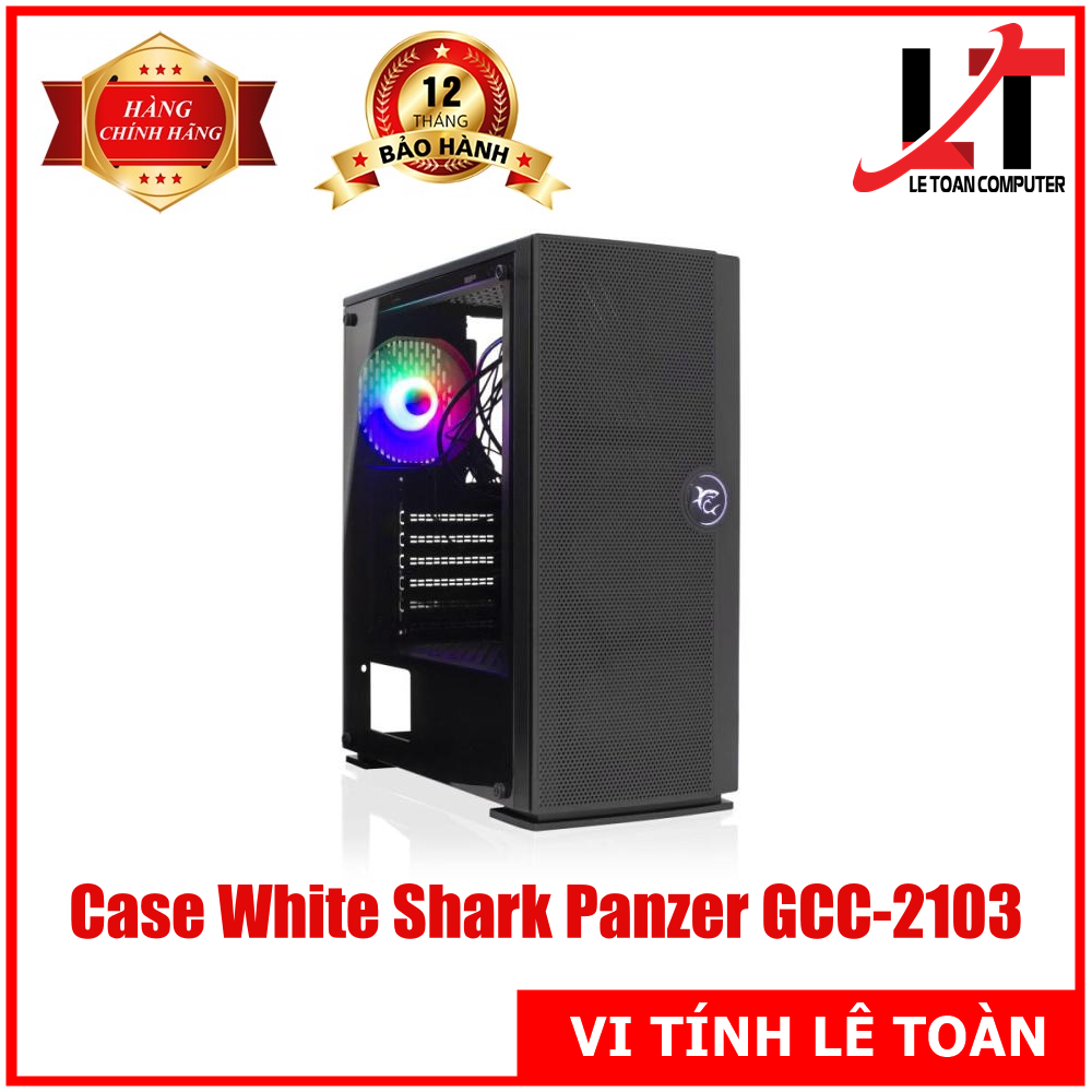 Case Gaming WHITE SHARK GCC-2103 PANZER (Tặng 01 fan led RGB)