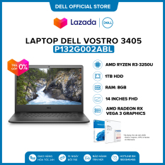 [VOUCHER 1 TRIỆU] Laptop Dell Vostro 3405 14 inches FHD (AMD Ryzen R3-3250U / 8GB / 1TB HDD / AMD Radeon RX Vega 3 Graphics / Office Home & Student 2021 / Win 11 Home) l Black l P132G002ABL