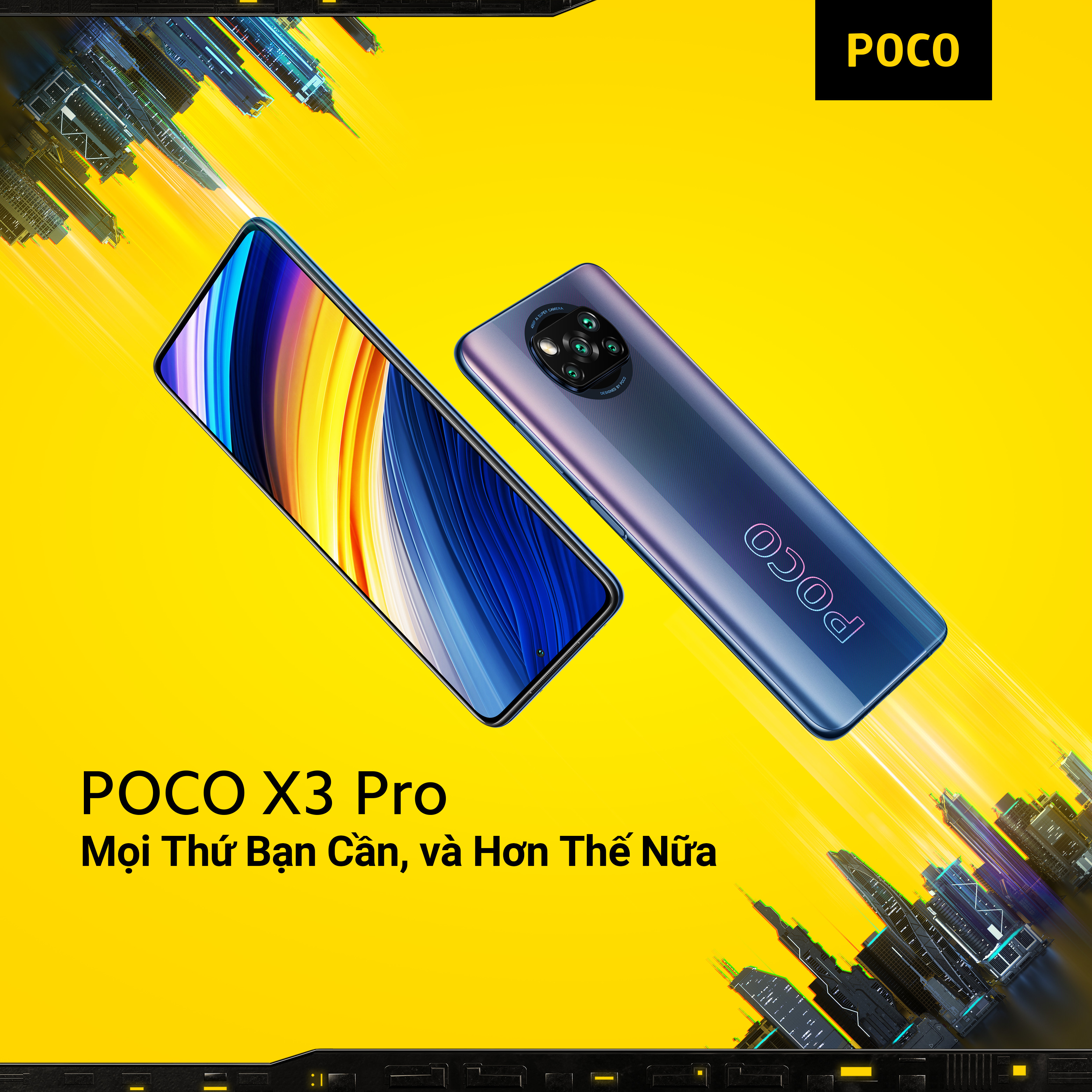 Điện thoại POCO X3 Pro 8GB/256GB - Chip Snapdragon 860 (7nm) | Màn hình IPS 6.67