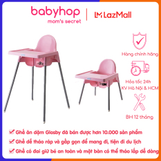 Ghế Ăn Dặm Glosby Babyhop 2 nấc Chân Điều Chỉnh,ăn dặm kiểu nhật và BLW, cho bé từ 6 tháng, được làm từ nhựa nguyên sinh an toàn cho sức khỏe của bé – Ghế ăn dặm