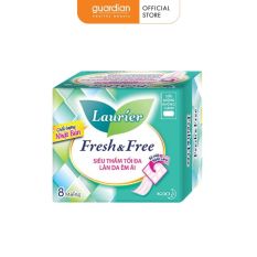 Băng vệ sinh Laurier Fresh&Free Siêu Mỏng Không Cánh 22cm (08 miếng)