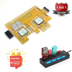 ( Quà tặng miễn phí Hub chia 4 cổng usb có công tắc ) Card test main 460 plus PCI Express cao cấp – Card test main PCI EX – Card test main đa năng hỗ trợ nhiều dòng main