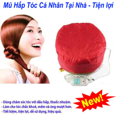 Mũ hấp tóc điện cá nhân, mũ ủ hấp tóc tại nhà tiện lợi, thiết kế hai lớp tăng hiệu quả dưỡng tóc, điều khiển chỉnh nhiệt độ đa nấc, bảo hành lâu dài